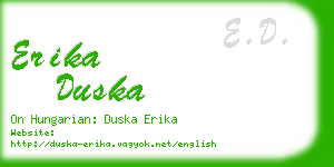 erika duska business card